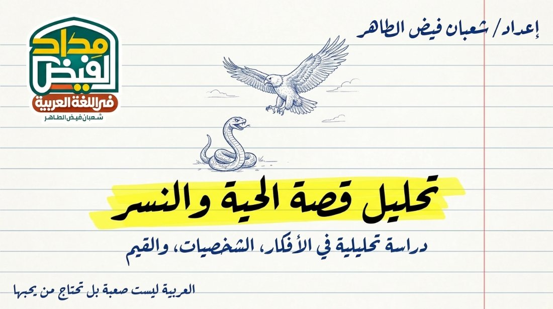 تحليل قصة الحية والنسر لغة عربية الصف السادس الفصل الأول أ شعبان فيض الطاهر