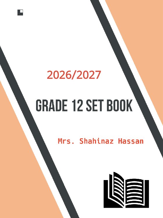أسئلة كتاب لغة انجليزية للصف الثاني عشر الفصل الأول 2026-2027 أ شهيناز حسان
