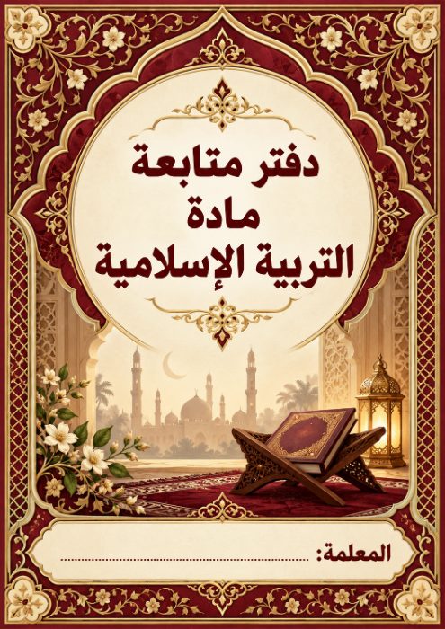 غلاف دفتر متابعة التربية الإسلامية 3