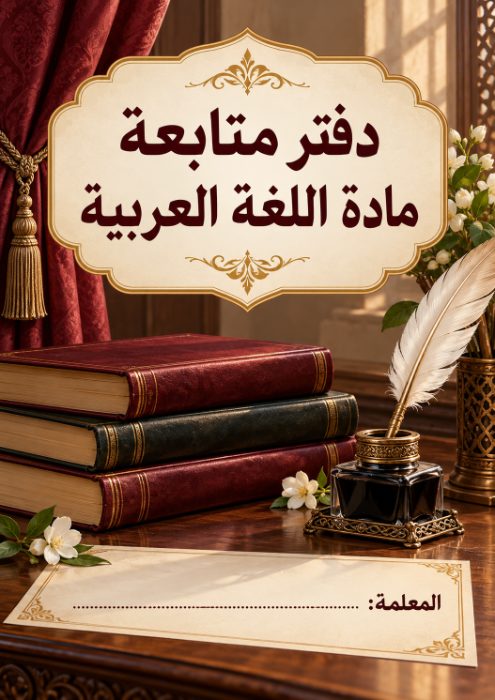غلاف دفتر متابعة اللغة العربية 1