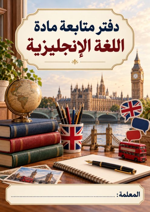 غلاف دفتر متابعة اللغة الإنجليزية 2