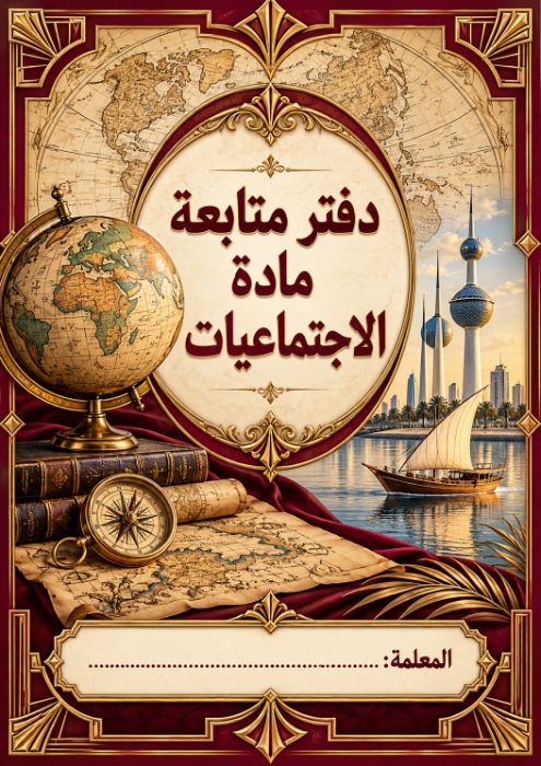 غلاف دفتر متابعة الاجتماعيات 1
