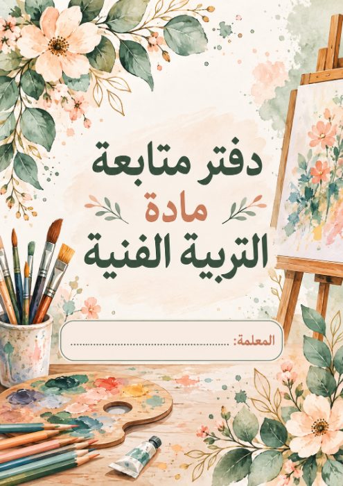 غلاف دفتر متابعة التربية الفنية 2