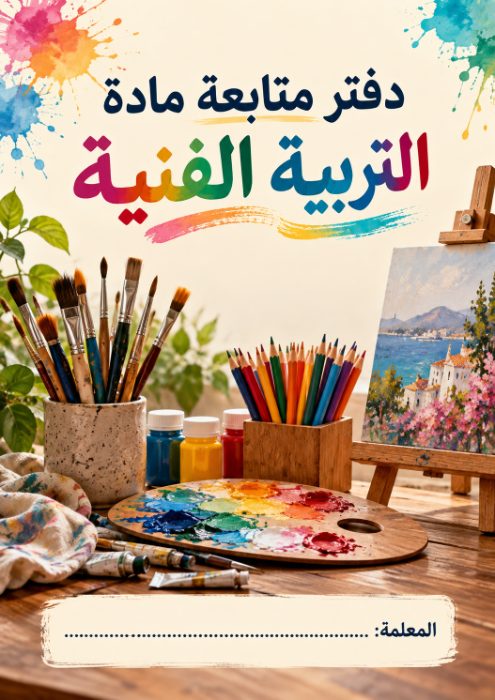 غلاف دفتر متابعة التربية الفنية 1